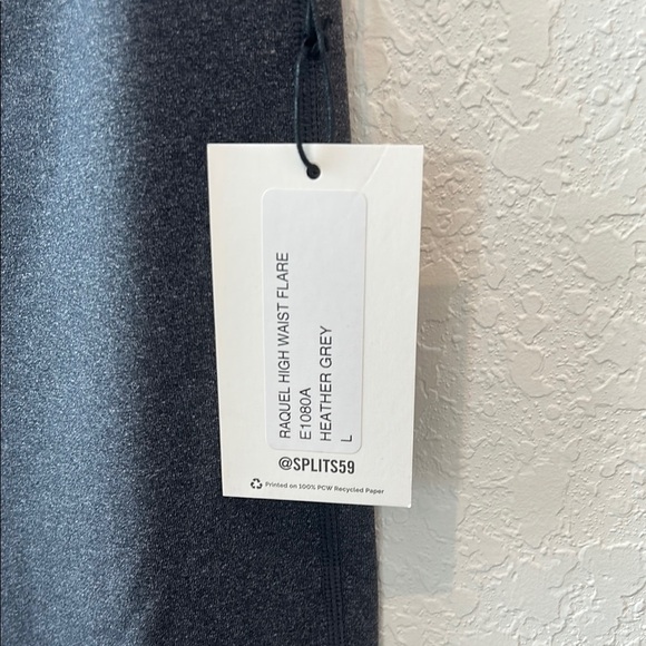 Splits59 Raquel High Waist Flare Heather Grey Leggings - Picture 4 of 9